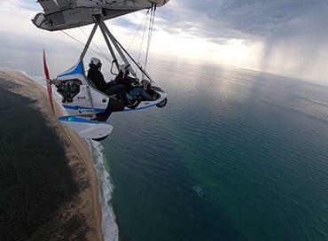 Vue aérienne des précipitations sur la côte Atlantique